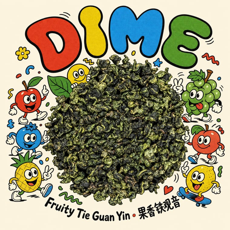 The design — Fruity Tie Guan Yin